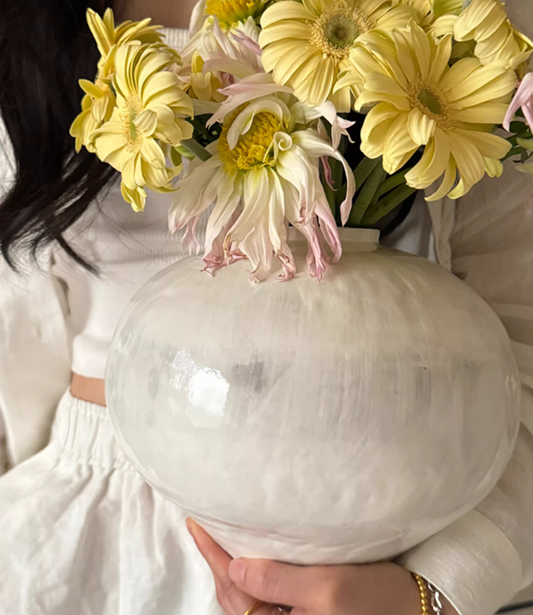 Moonlit Echo Vintage Jar Vase