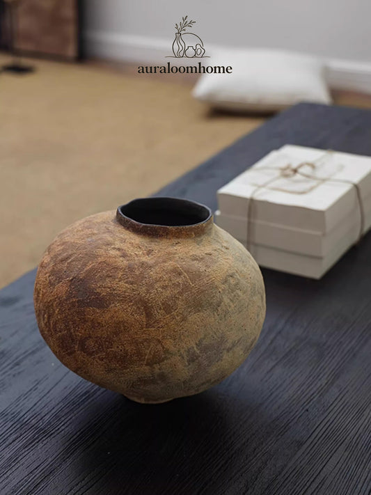 Wabi Earth Rustic Ceramic Vase