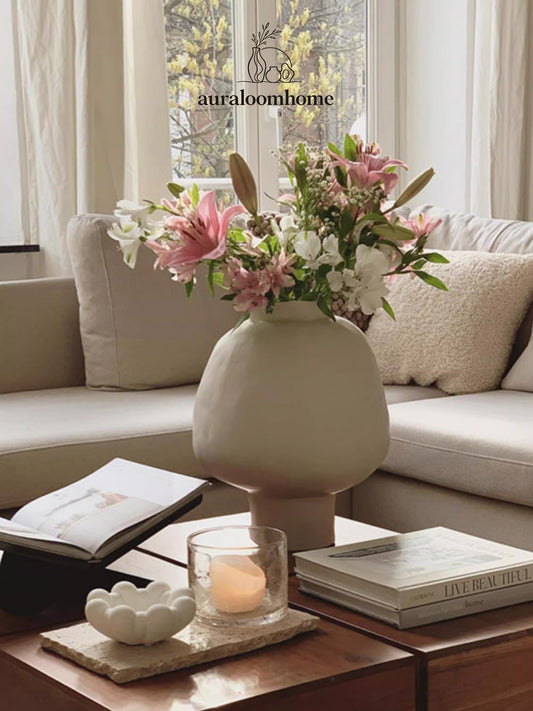Parisian Minimal Ceramic Bloom Vase