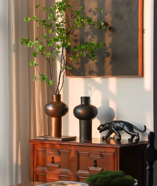 Gilded Aura Statement Vase