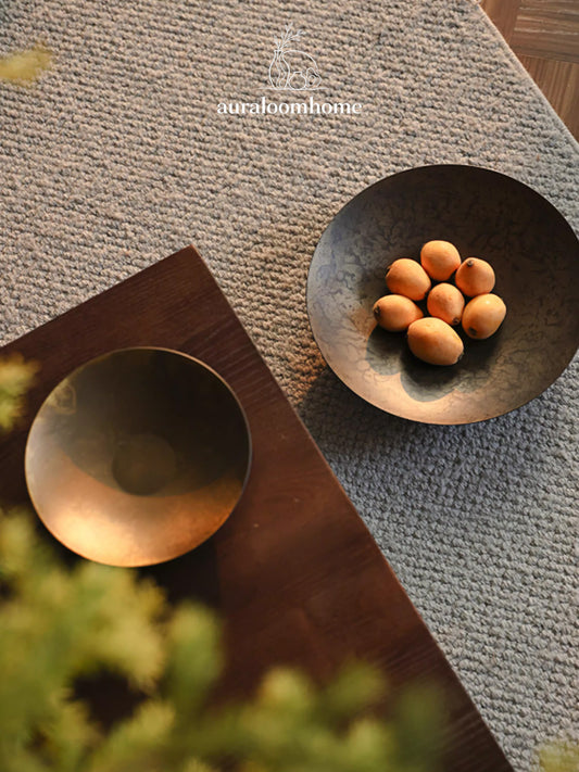 Golden Orchard Brass Fruit Bowl