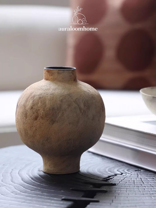Pomegranate Ember Sculpted Vase
