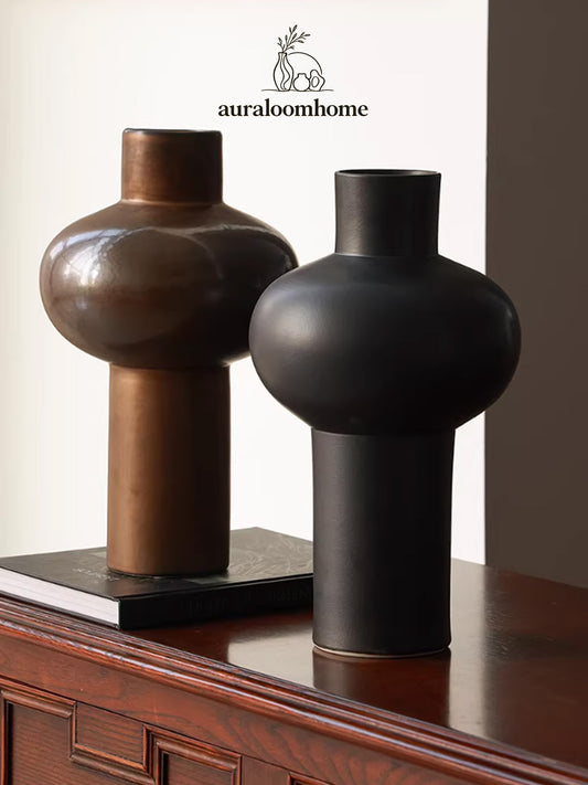 Gilded Aura Statement Vase