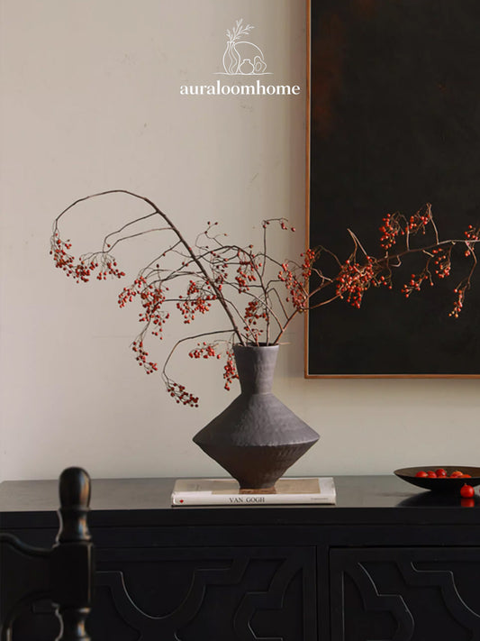 Shadow Earth Textured Clay Vase